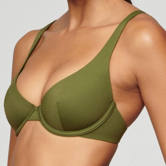 Cuup The Scoop Underwire Bikini Swim Top Fern 15 (38D / 40C / 42B) - Picture 2 of 10